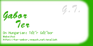 gabor ter business card